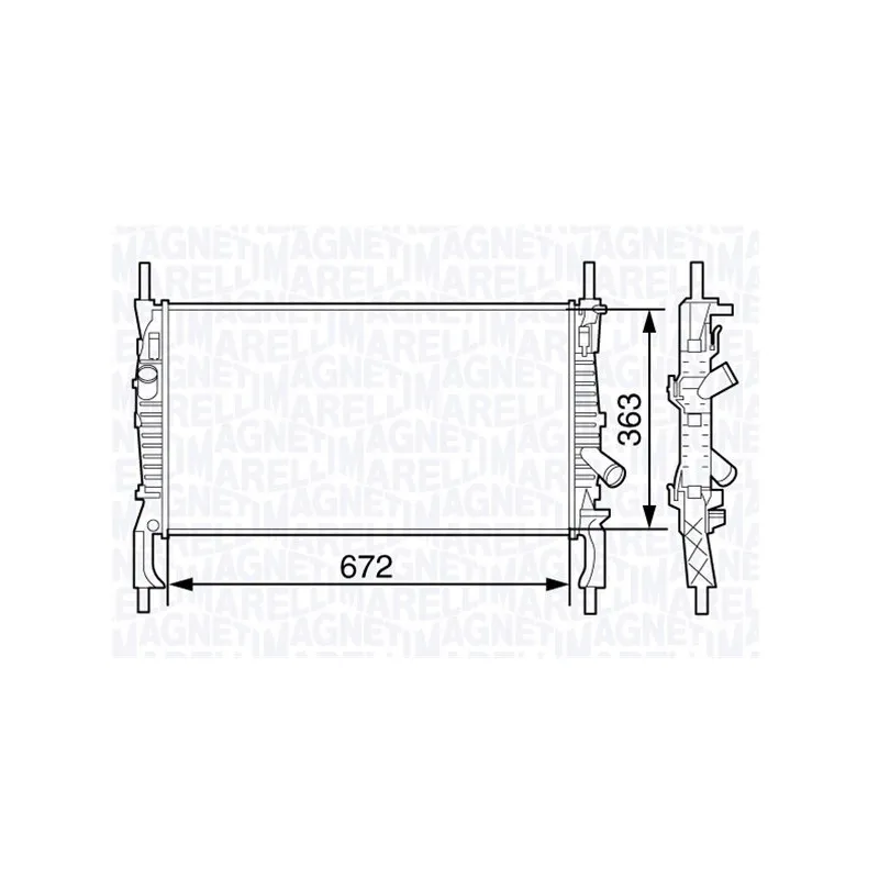 Radiateur, refroidissement du moteur MAGNETI MARELLI 350213131800