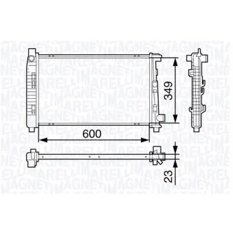 Radiateur, refroidissement du moteur MAGNETI MARELLI 350213132000