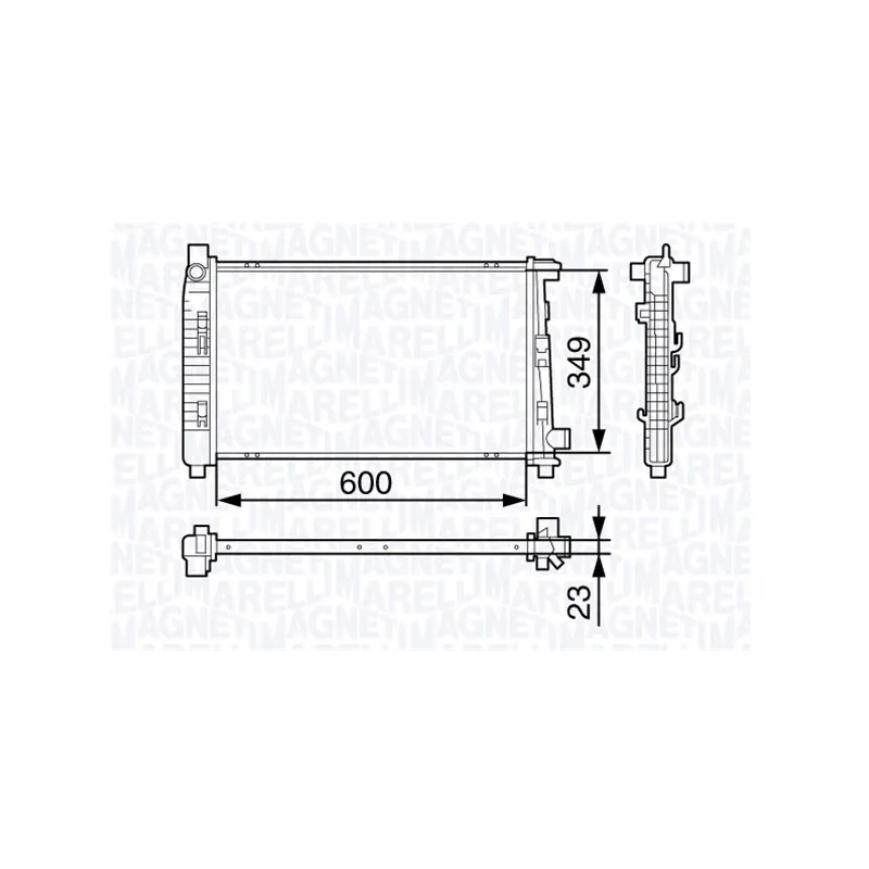 Radiateur, refroidissement du moteur MAGNETI MARELLI 350213132000