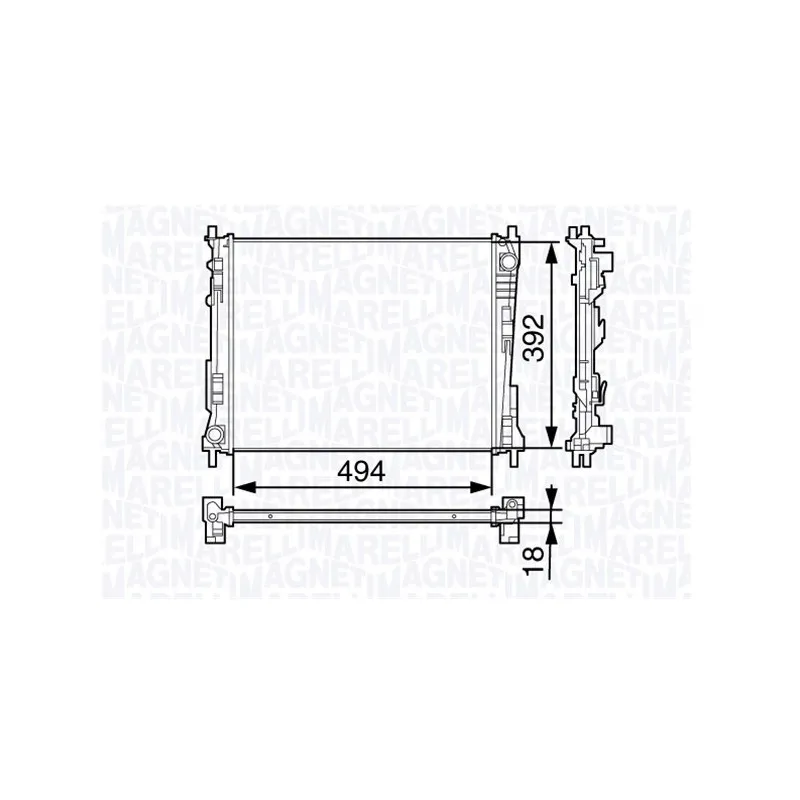 Radiateur, refroidissement du moteur MAGNETI MARELLI 350213132100