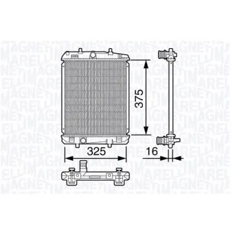 Radiateur, refroidissement du moteur MAGNETI MARELLI 350213137200
