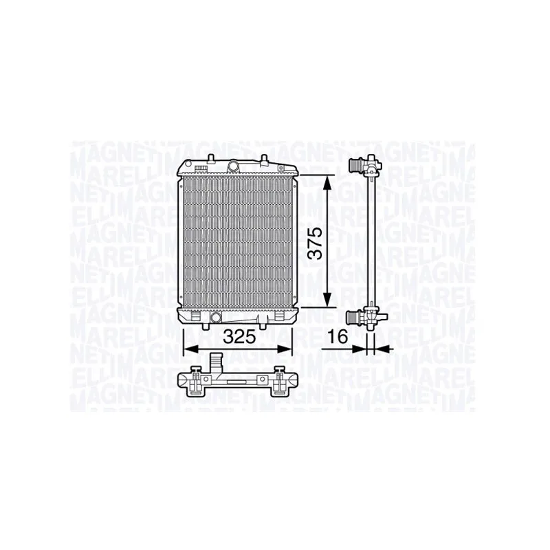 Radiateur, refroidissement du moteur MAGNETI MARELLI 350213137200