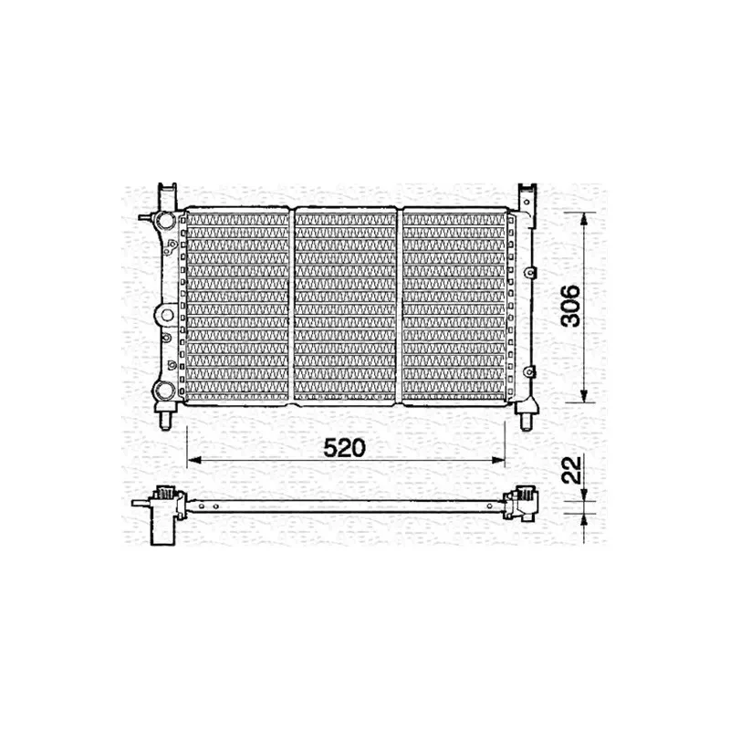 Radiateur, refroidissement du moteur MAGNETI MARELLI 350213138000
