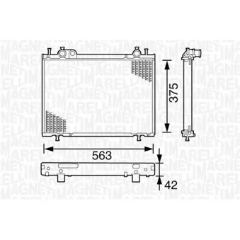 Radiateur, refroidissement du moteur MAGNETI MARELLI 350213153003