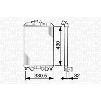 Radiateur, refroidissement du moteur MAGNETI MARELLI 350213156000