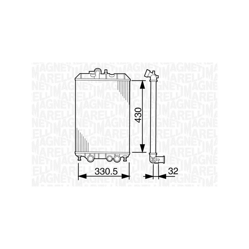 Radiateur, refroidissement du moteur MAGNETI MARELLI 350213156000