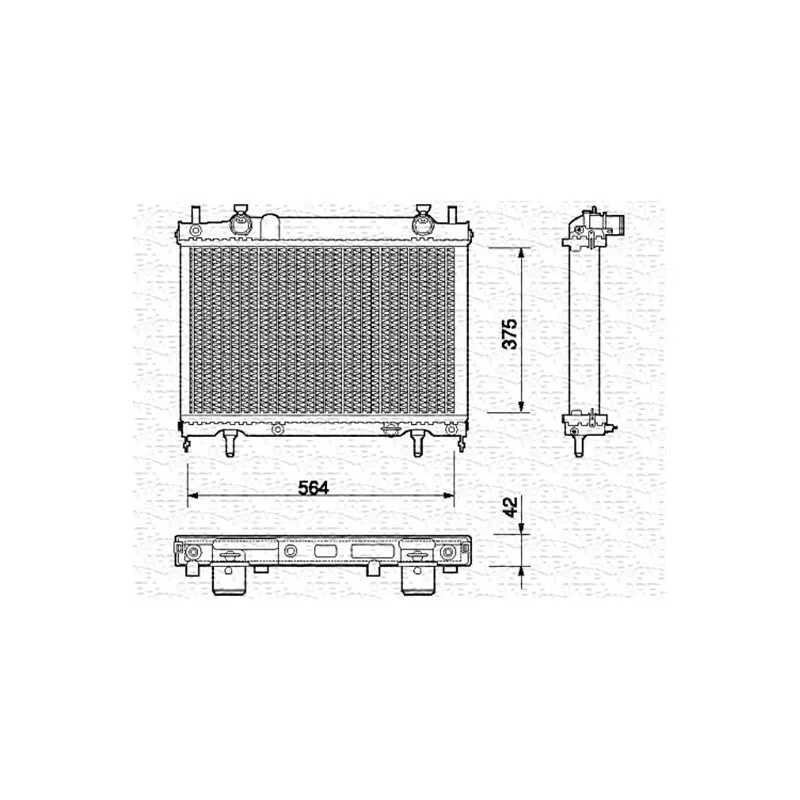 Radiateur, refroidissement du moteur MAGNETI MARELLI 350213165000