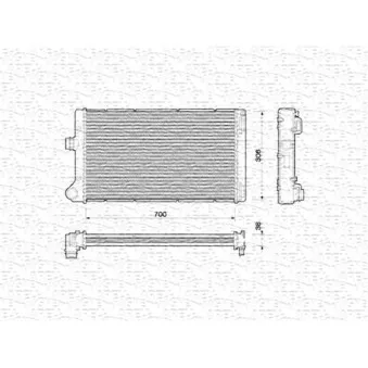 Radiateur, refroidissement du moteur MAGNETI MARELLI 350213167000