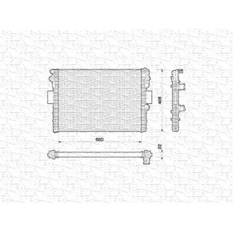 Radiateur, refroidissement du moteur MAGNETI MARELLI 350213170000