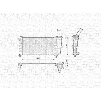 Radiateur, refroidissement du moteur MAGNETI MARELLI 350213173000