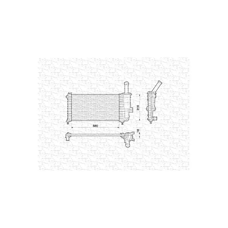 Radiateur, refroidissement du moteur MAGNETI MARELLI 350213173000
