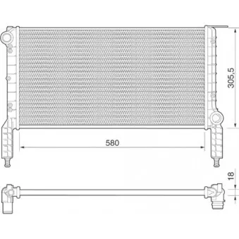 Radiateur, refroidissement du moteur MAGNETI MARELLI 350213181000