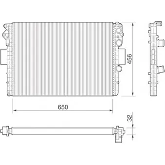 Radiateur, refroidissement du moteur MAGNETI MARELLI 350213182000