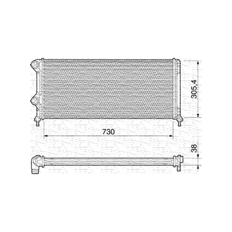 Radiateur, refroidissement du moteur MAGNETI MARELLI 350213192000