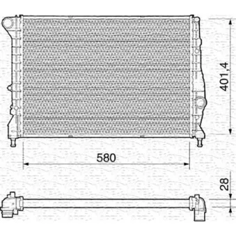 Radiateur, refroidissement du moteur MAGNETI MARELLI