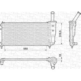 Radiateur, refroidissement du moteur MAGNETI MARELLI