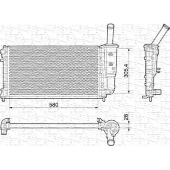 Radiateur, refroidissement du moteur MAGNETI MARELLI 350213197000