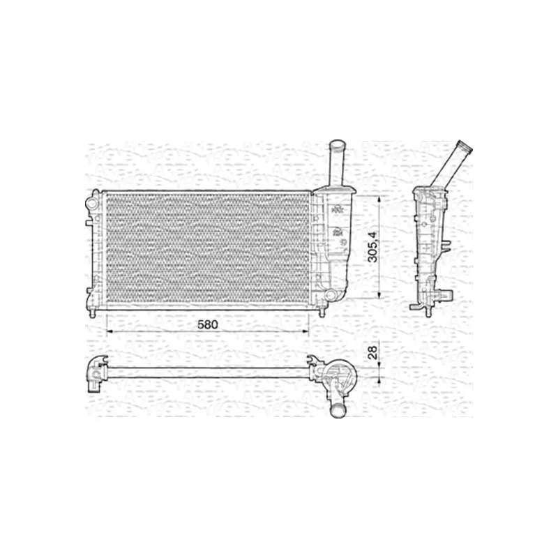 Radiateur, refroidissement du moteur MAGNETI MARELLI 350213197000