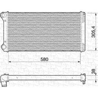 Radiateur, refroidissement du moteur MAGNETI MARELLI 350213200000
