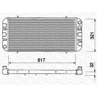 Radiateur, refroidissement du moteur MAGNETI MARELLI 350213216000