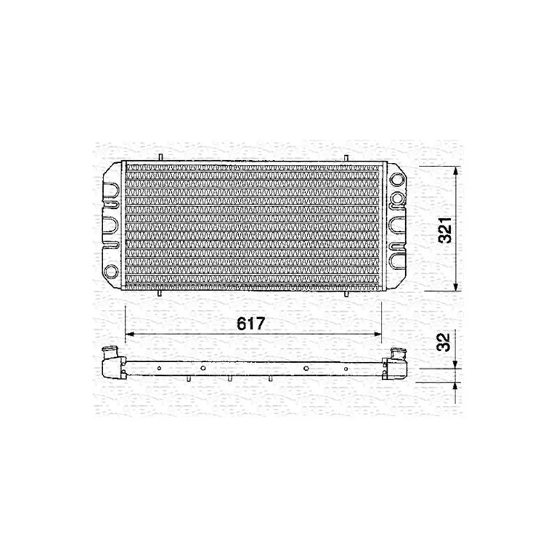 Radiateur, refroidissement du moteur MAGNETI MARELLI 350213216000