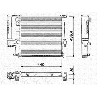 Radiateur, refroidissement du moteur MAGNETI MARELLI 350213218000