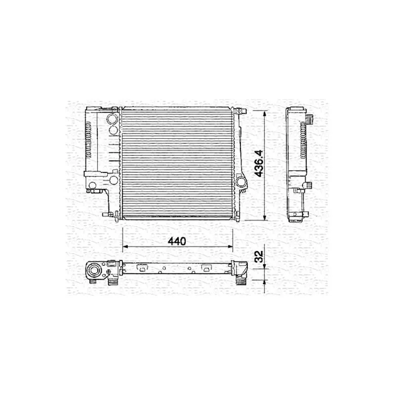 Radiateur, refroidissement du moteur MAGNETI MARELLI 350213218000