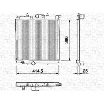 Radiateur, refroidissement du moteur MAGNETI MARELLI 350213250000