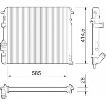 Radiateur, refroidissement du moteur MAGNETI MARELLI 350213264000