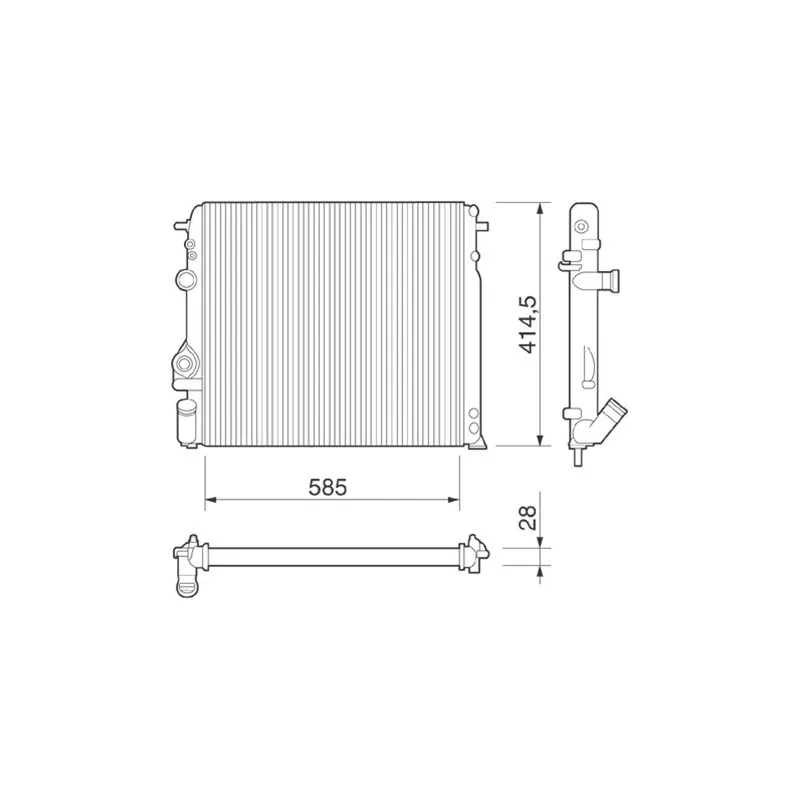 Radiateur, refroidissement du moteur MAGNETI MARELLI 350213264000