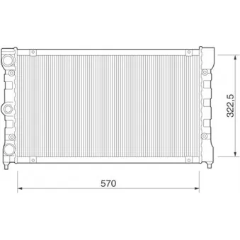 Radiateur, refroidissement du moteur MAGNETI MARELLI 350213270000