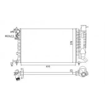 Radiateur, refroidissement du moteur MAGNETI MARELLI 350213311003