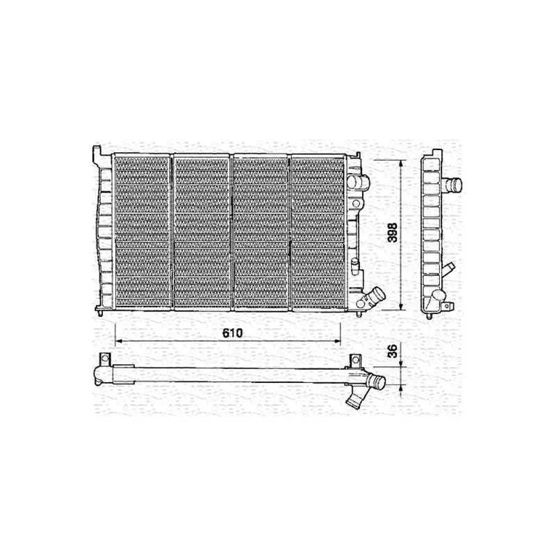Radiateur, refroidissement du moteur MAGNETI MARELLI 350213313000