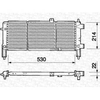 Radiateur, refroidissement du moteur MAGNETI MARELLI 350213323000