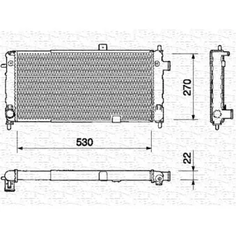 Radiateur, refroidissement du moteur MAGNETI MARELLI 350213324000