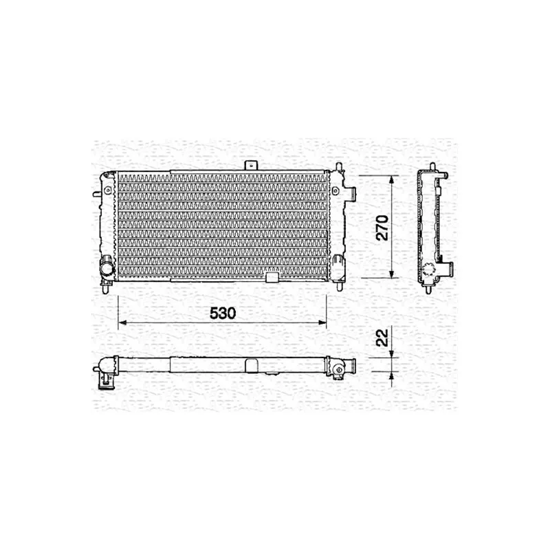 Radiateur, refroidissement du moteur MAGNETI MARELLI 350213324000