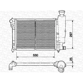Radiateur, refroidissement du moteur MAGNETI MARELLI 350213329000