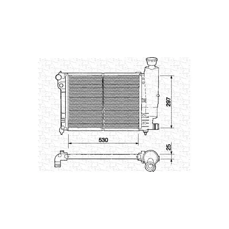 Radiateur, refroidissement du moteur MAGNETI MARELLI 350213329000
