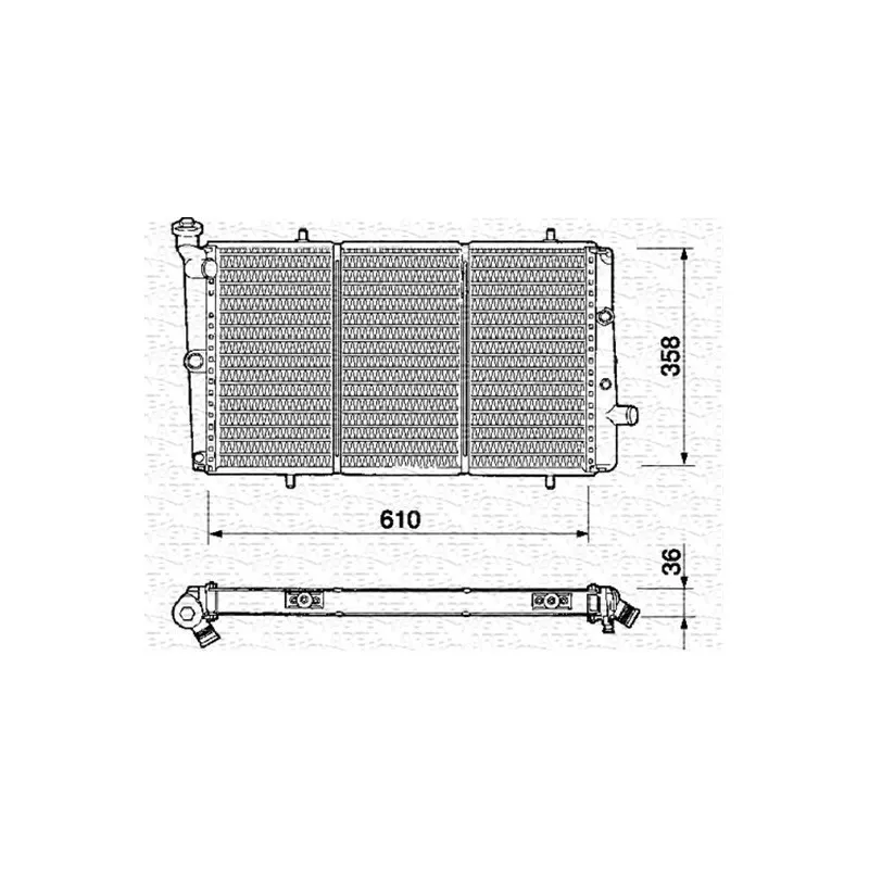 Radiateur, refroidissement du moteur MAGNETI MARELLI 350213338000