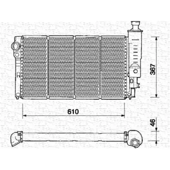 Radiateur, refroidissement du moteur MAGNETI MARELLI