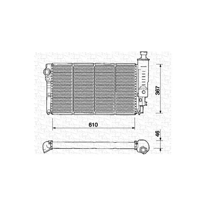 Radiateur, refroidissement du moteur MAGNETI MARELLI 350213341000