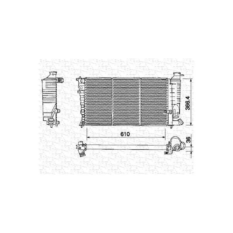 Radiateur, refroidissement du moteur MAGNETI MARELLI 350213376000