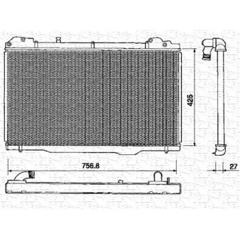 Radiateur, refroidissement du moteur MAGNETI MARELLI 350213378000