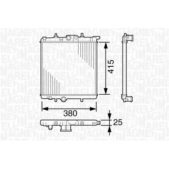 Radiateur, refroidissement du moteur MAGNETI MARELLI 350213388000