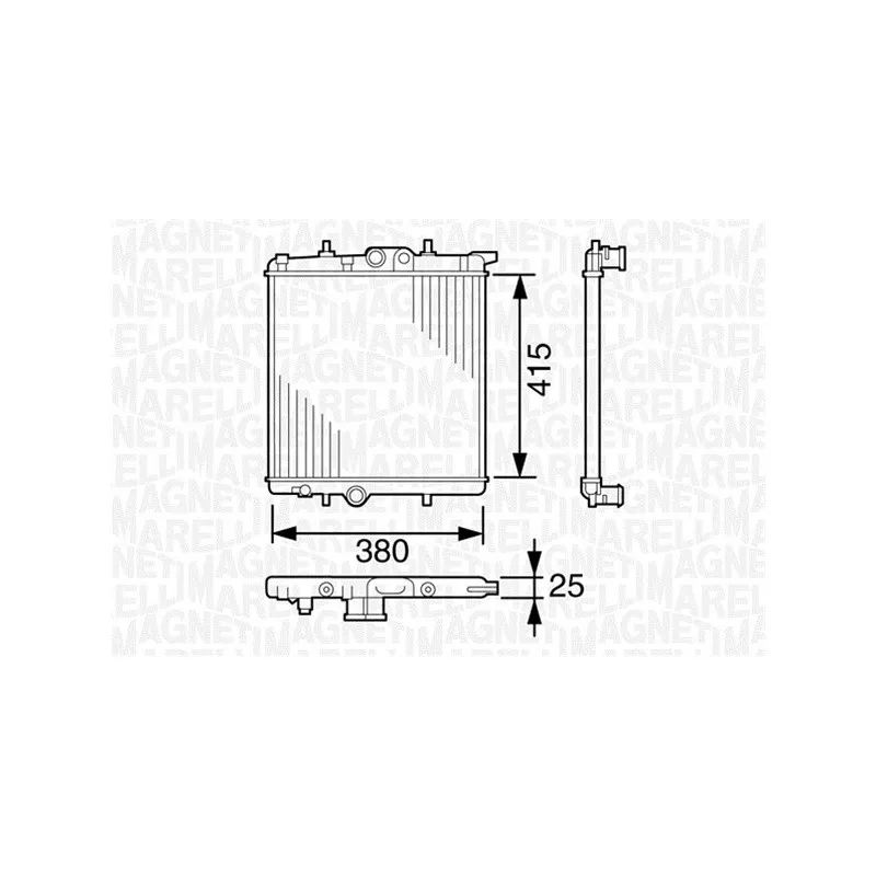 Radiateur, refroidissement du moteur MAGNETI MARELLI 350213388000