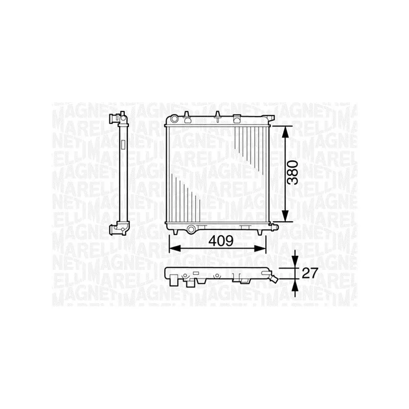 Radiateur, refroidissement du moteur MAGNETI MARELLI 350213389000