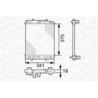 Radiateur, refroidissement du moteur MAGNETI MARELLI 350213391000