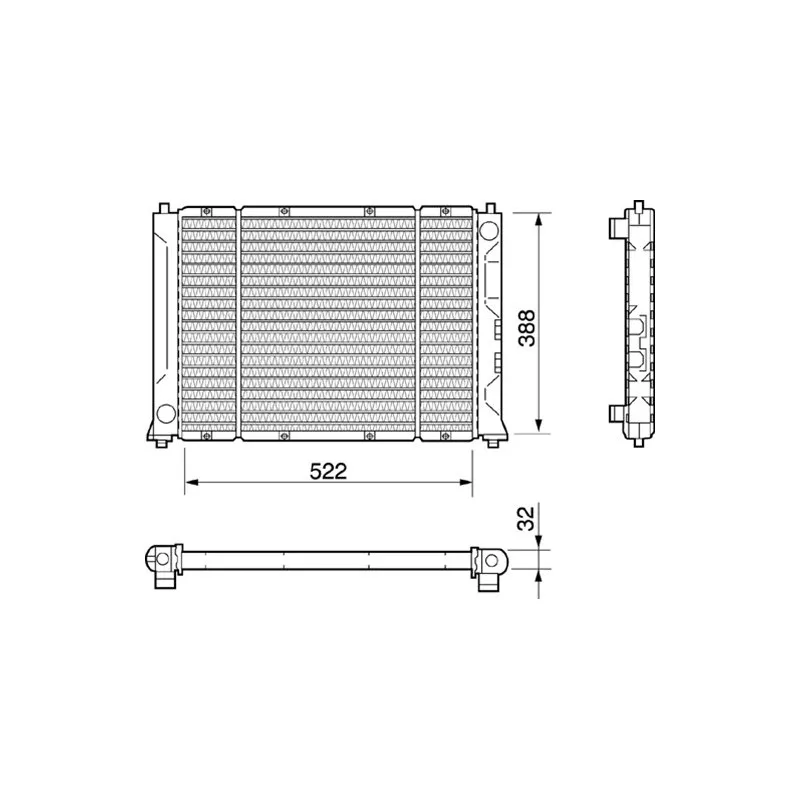 Radiateur, refroidissement du moteur MAGNETI MARELLI 350213414000