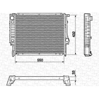 Radiateur, refroidissement du moteur MAGNETI MARELLI 350213420000
