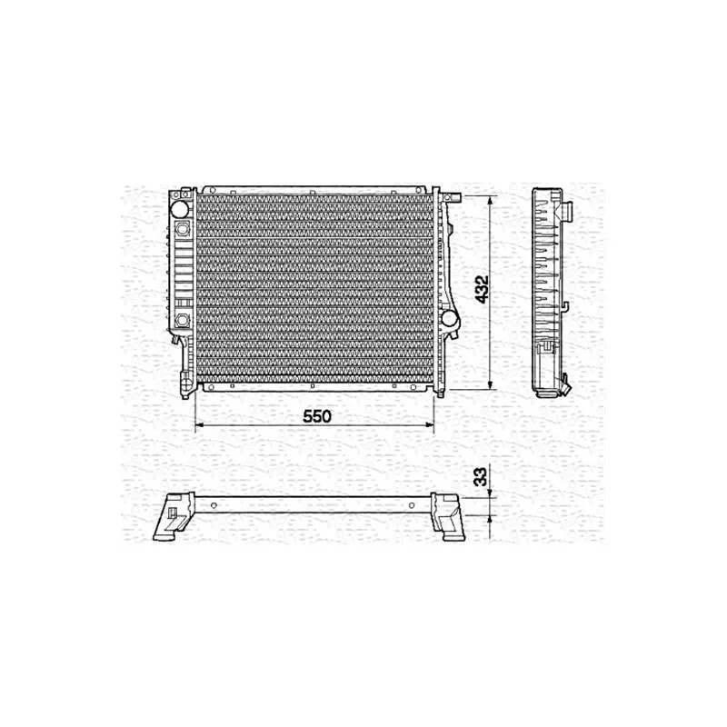 Radiateur, refroidissement du moteur MAGNETI MARELLI 350213420000